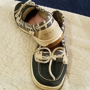 Sperry Women's Navy and Tan Flats